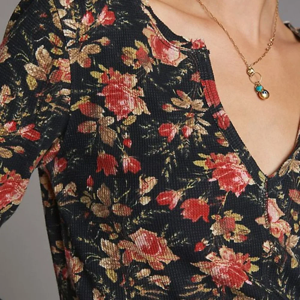 Anthropologie Pilcro Split-Neck Top PXS XSP NEW - Picture 10 of 10
